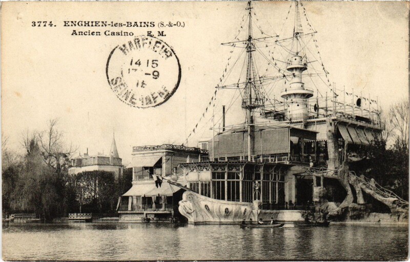 Carte postale ancienne Enghien les Bains Ancien Casino France à Enghien-les-Bains