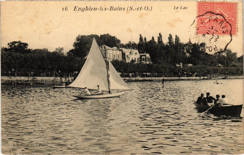 Carte postale ancienne Enghien les Bains Le Lac France à Enghien-les-Bains