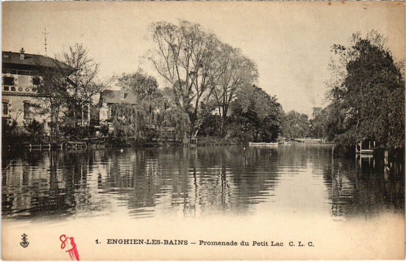 Carte postale ancienne Enghien les Bains Promenade du Petit Lac France à Enghien-les-Bains