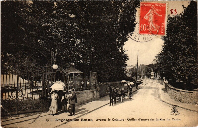 Carte postale ancienne Enghien les Bains Avenue de Ceinture France à Enghien-les-Bains
