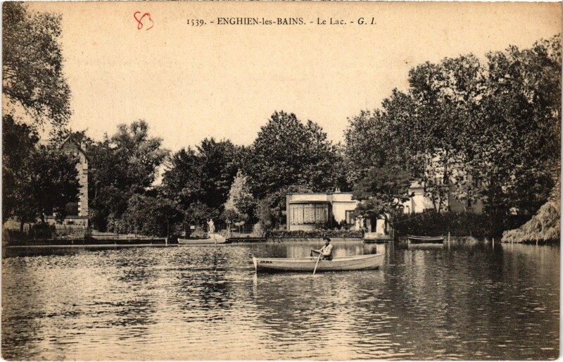 Carte postale ancienne Enghien les Bains Le Lac France à Enghien-les-Bains