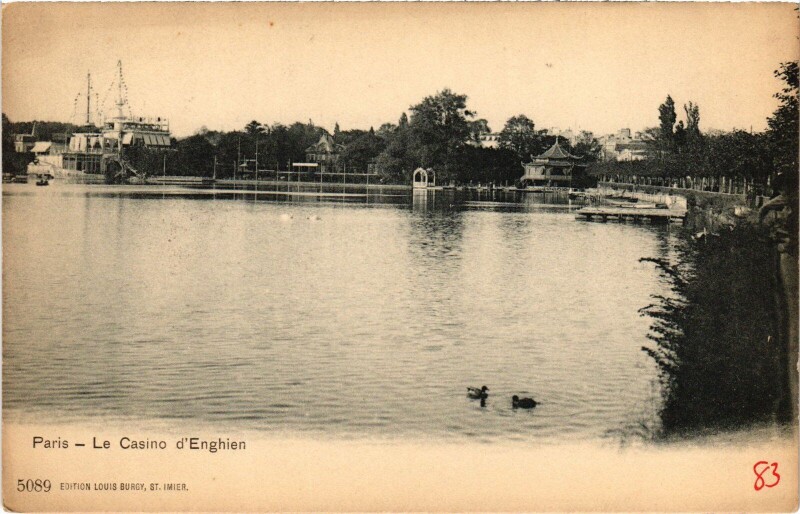 Carte postale ancienne Enghien les Bains Le Casino France à Enghien-les-Bains