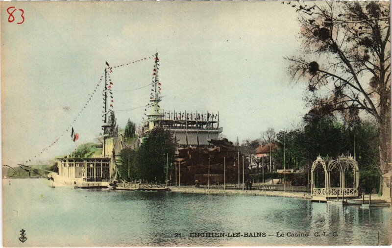 Carte postale ancienne Enghien les Bains Le Casino France à Enghien-les-Bains