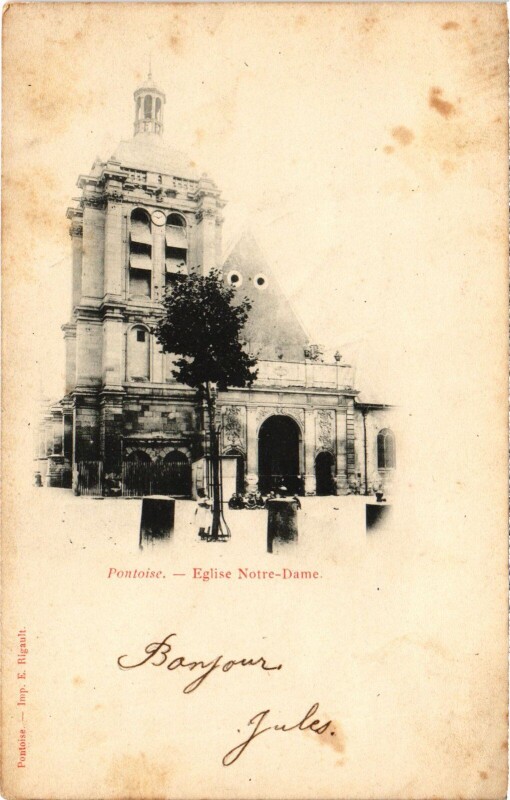 Carte postale ancienne Pontoise Eglise Notre-Dame France à Pontoise