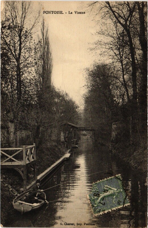 Carte postale ancienne Pontoise La Viosne France à Pontoise