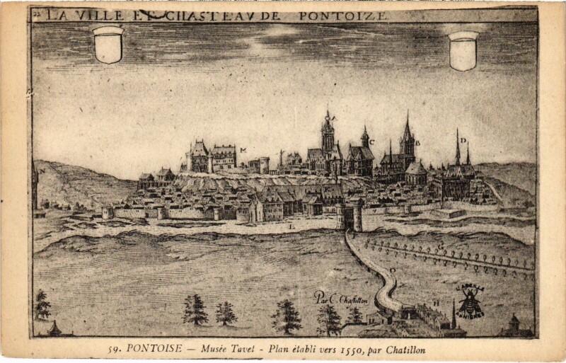 Carte postale ancienne Pontoise Musee Tavet France à Pontoise