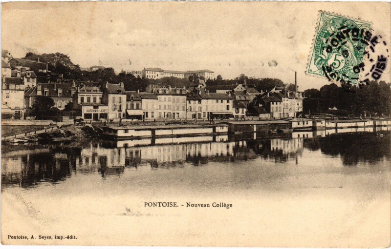 Carte postale ancienne Pontoise Nouveau College France à Pontoise