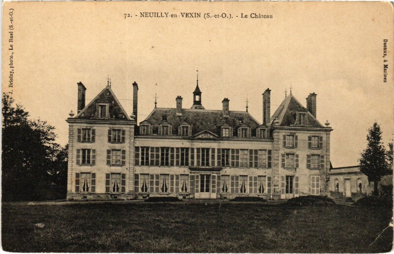 Carte postale ancienne Neuilly en Vexin Le Chateau France à Neuilly-en-Vexin