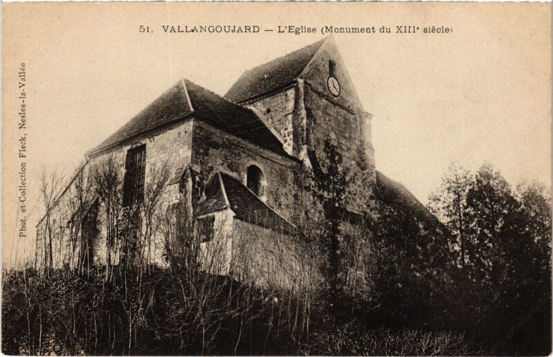 Carte postale ancienne Vallangoujard L'Eglise France à Vallangoujard