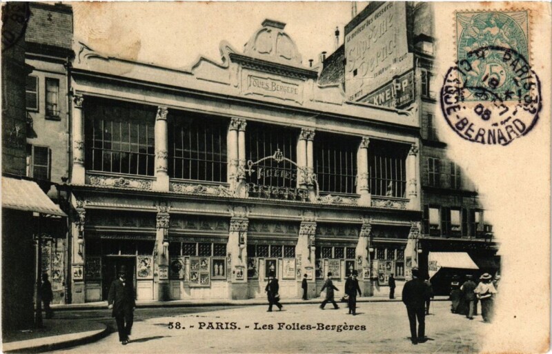 Carte postale ancienne Les Folies Bergères à Paris 9e