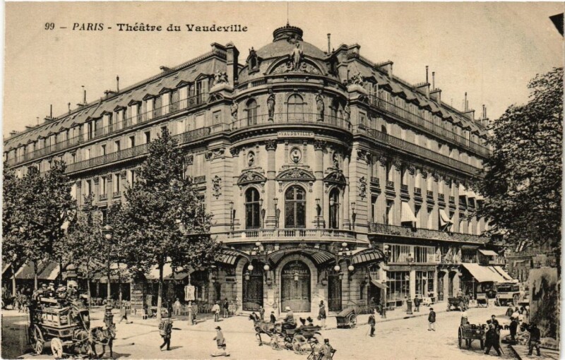 Carte postale ancienne Paris 9e - Theatre du Vaudeville à Paris 9e