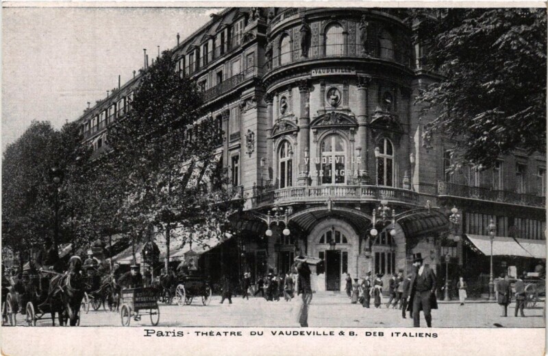 Carte postale ancienne Paris 9e - Theatre du Vaudeville à Paris 9e