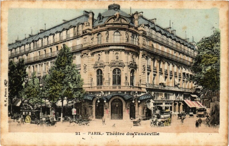 Carte postale ancienne Paris 9e - Theatre du Vaudeville à Paris 9e
