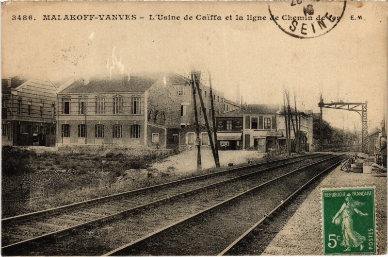 Carte postale ancienne Malakoff L'Usine de Caiffa France à Malakoff