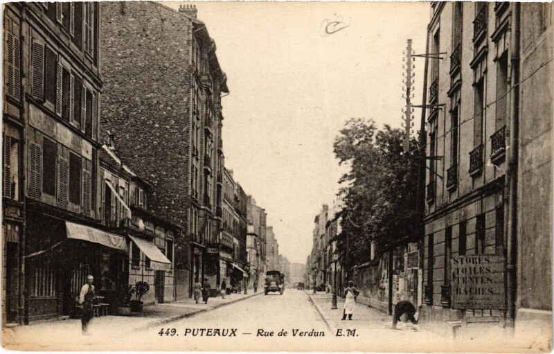 Carte postale ancienne Puteaux Rue de Verdun France à Puteaux