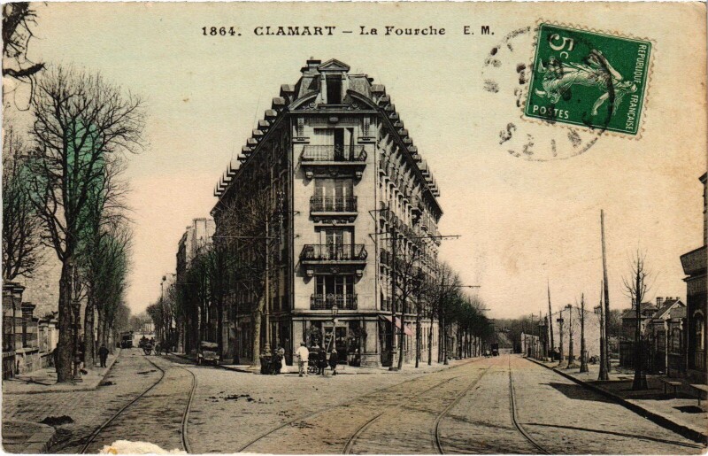 Carte postale ancienne Clamart La Fourche France à Clamart