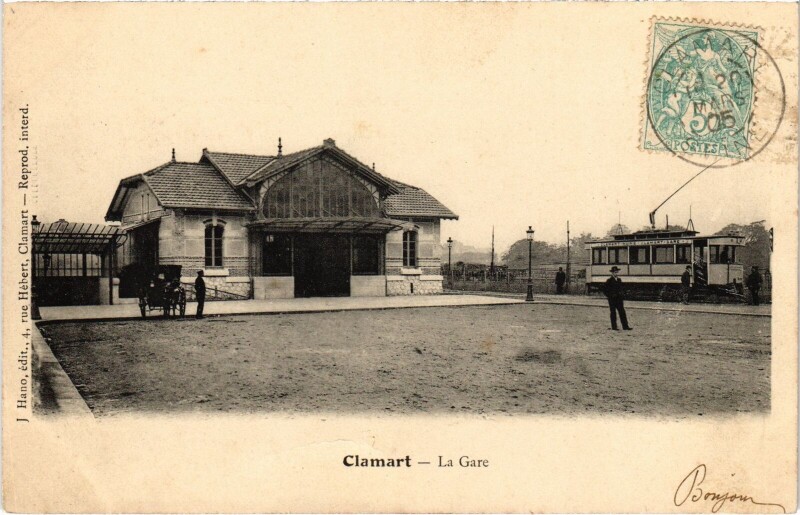Carte postale ancienne Clamart La Gare France à Clamart