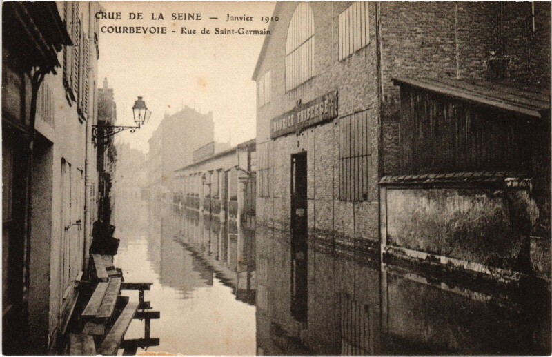 Carte postale ancienne Courbevoie Rue de Saint-Germain France à Courbevoie