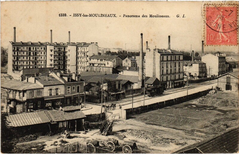 Carte postale ancienne Issy-les-Moulineaux Panorama des Moulineaux France à Issy-les-Moulineaux