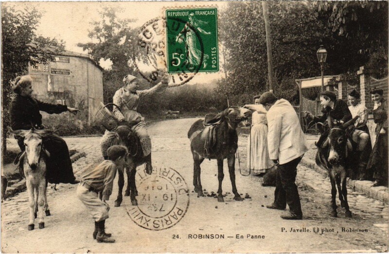 Carte postale ancienne Robinson En Panne France