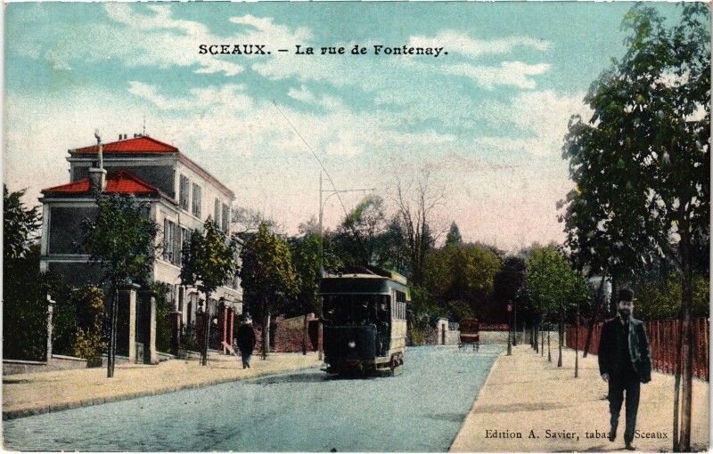 Carte postale ancienne Sceaux La rue de Fontenay France à Sceaux