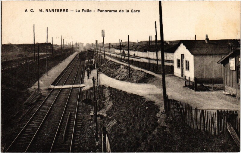 Carte postale ancienne Nanterre Panorama de la Gare France à Nanterre