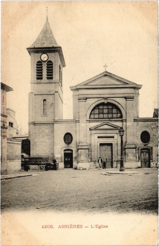 Carte postale ancienne Asnieres L'Eglise France