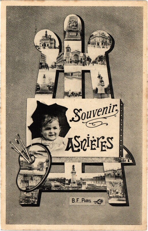 Carte postale ancienne Souvenir Asnieres France