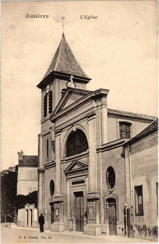Carte postale ancienne Asnieres L'Eglise France