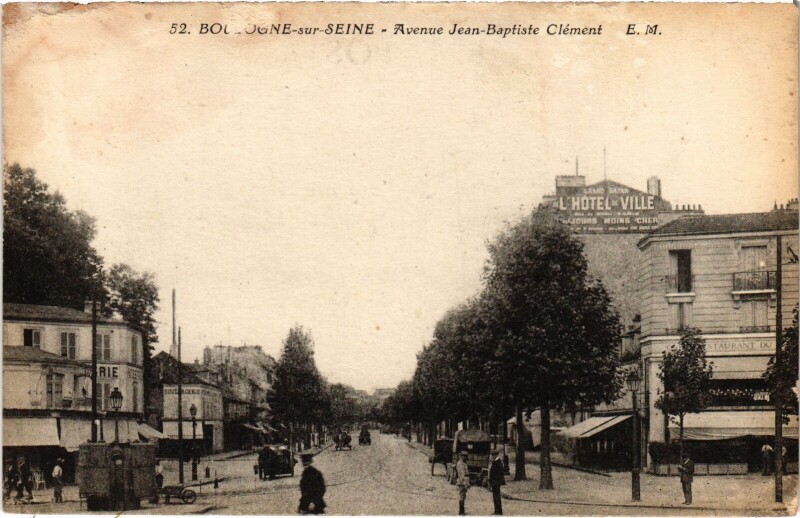 Carte postale ancienne Boulogne sur Seine Avenue Jean Baptiste Clement France