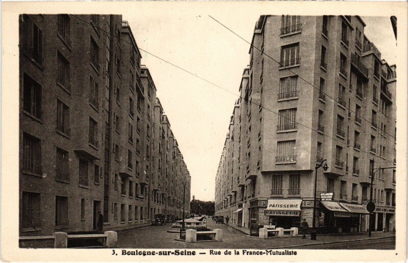 Carte postale ancienne Boulogne sur Seine Rue de la France-Mutualiste France