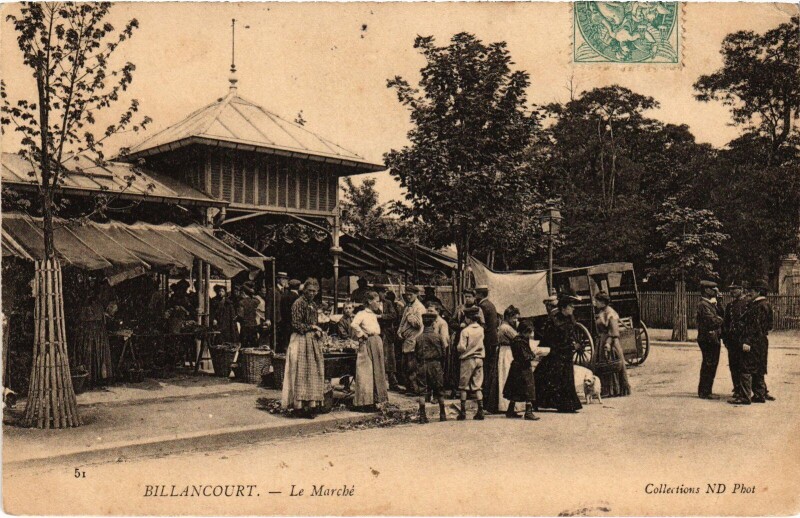 Carte postale ancienne Billancourt Le Marche France