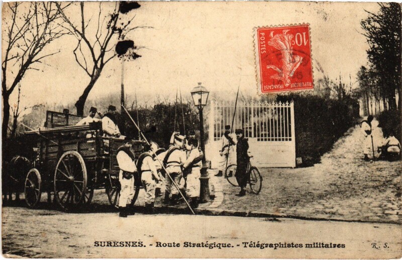 Carte postale ancienne Suresnes Route Strategique France à Suresnes