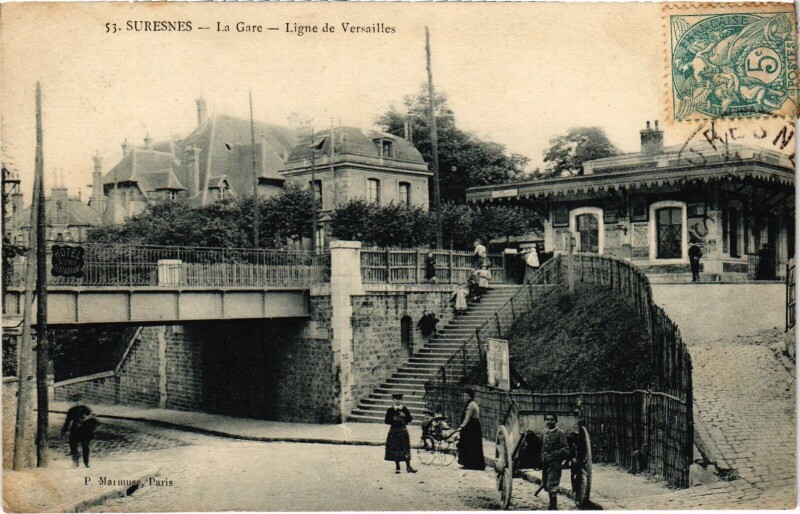 Carte postale ancienne Suresnes Ligne de Versailles France à Suresnes