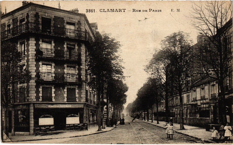 Carte postale ancienne Clamart Rue de Paris France à Clamart