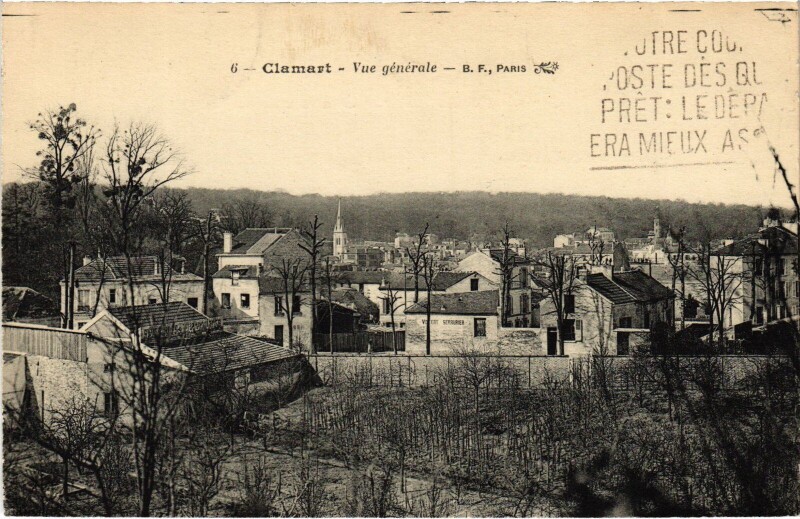 Carte postale ancienne Clamart Vue Generale France à Clamart