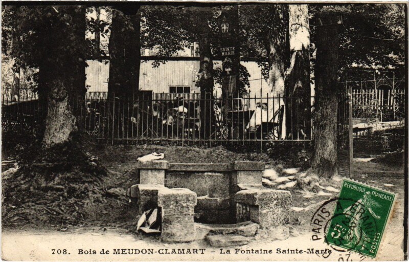 Carte postale ancienne Clamart La Fontaine Sainte-Marie France à Clamart