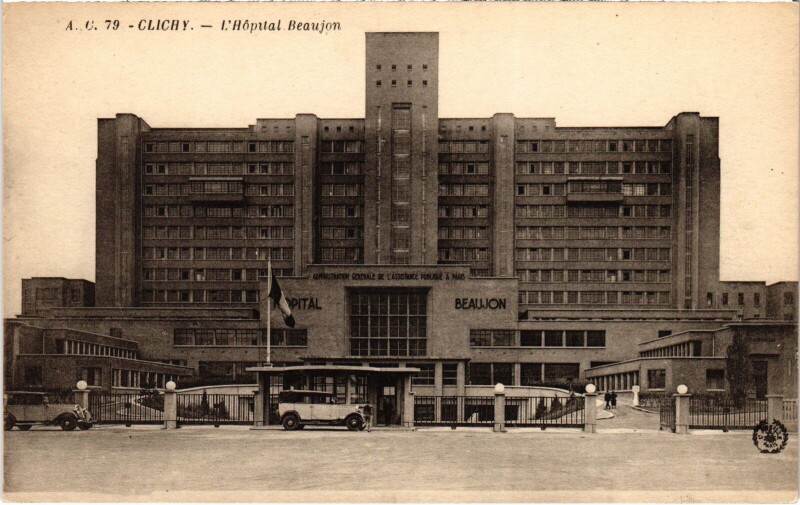 Carte postale ancienne L'Hôpital Beaujon à Clichy
