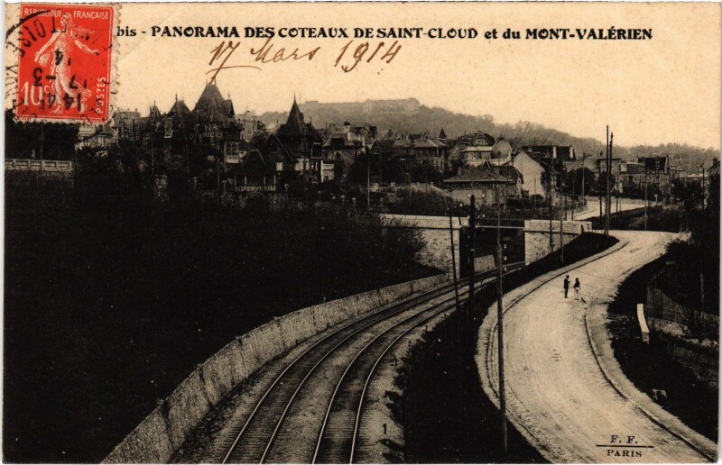 Carte postale ancienne Saint-Cloud Panorama des Coteaux France à Saint-Cloud