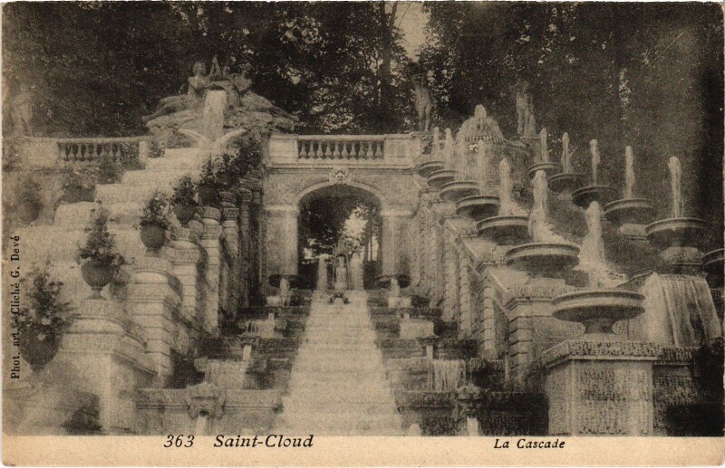 Carte postale ancienne Saint-Cloud La Cascade France à Saint-Cloud