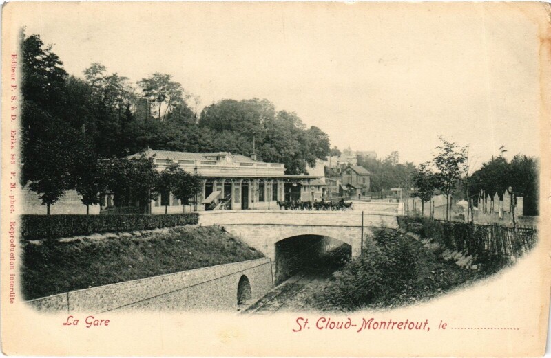 Carte postale ancienne Saint-Cloud La Gare France à Saint-Cloud