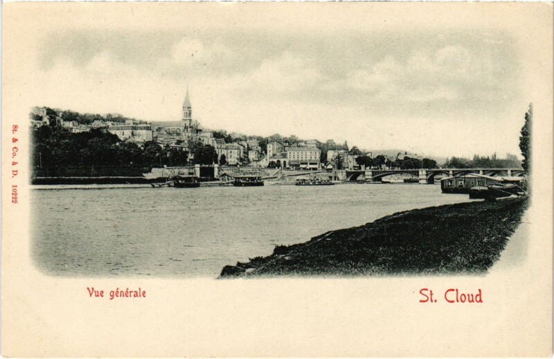 Carte postale ancienne Saint-Cloud Vue Generale France à Saint-Cloud