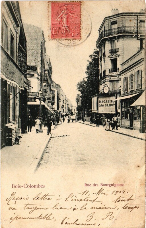 Carte postale ancienne Colombes Rue des Bourguignons France à Colombes