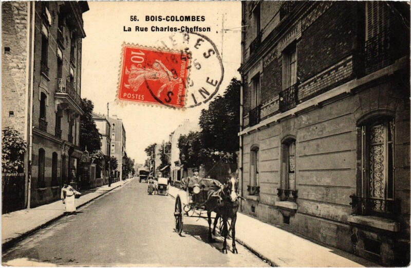 Carte postale ancienne Colombes La Rue Charles Cheffson France à Colombes