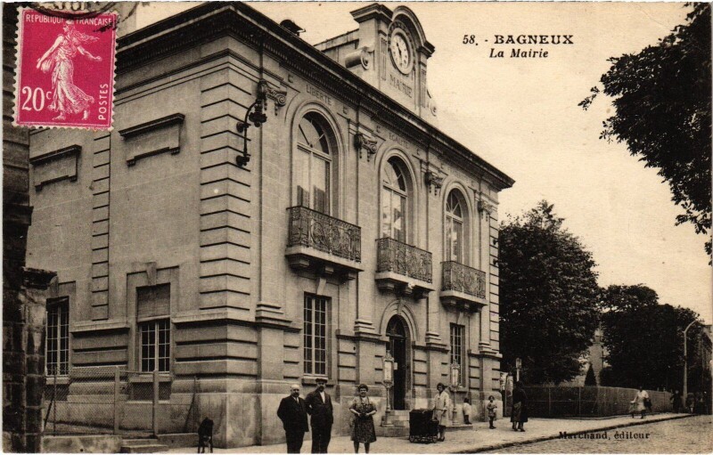 Carte postale ancienne Bagneux La Mairie France à Bagneux