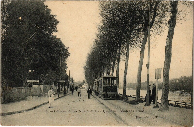 Carte postale ancienne Saint-Cloud Quai du President Carnot France à Saint-Cloud