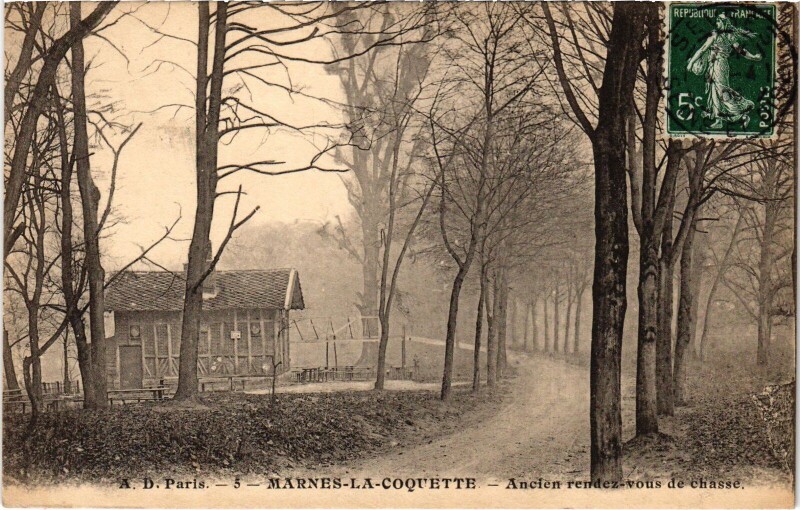 Carte postale ancienne Marnes la Coquette Ancien rendez-vois de chasse France à Marnes-la-Coquette