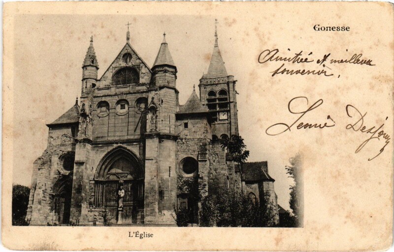 Carte postale ancienne Gonesse L'Eglise France à Gonesse