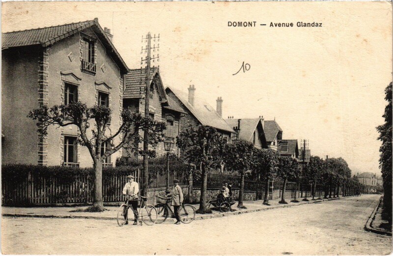 Carte postale ancienne Domont Avenue Glandaz France à Domont