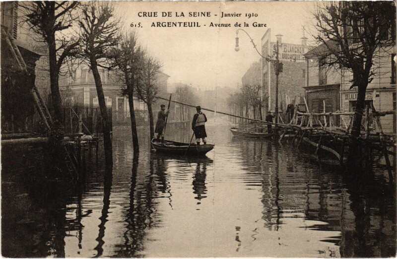 Carte postale ancienne Argenteuil Avenue de la Gare France à Argenteuil